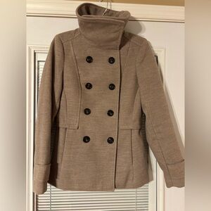 H&M Double-Breasted Taupe Peacoat
